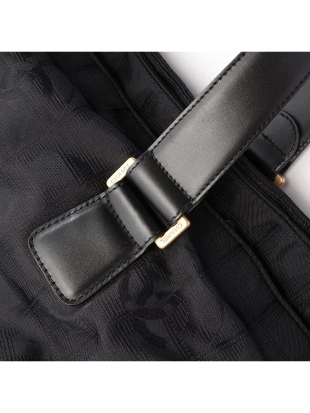 Chanel Boston Bag New Travel Line Black Leather